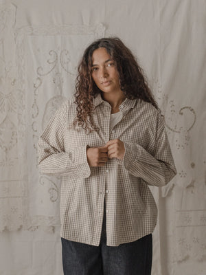 Gillian Stevens - Britta Shirt Beige Check
