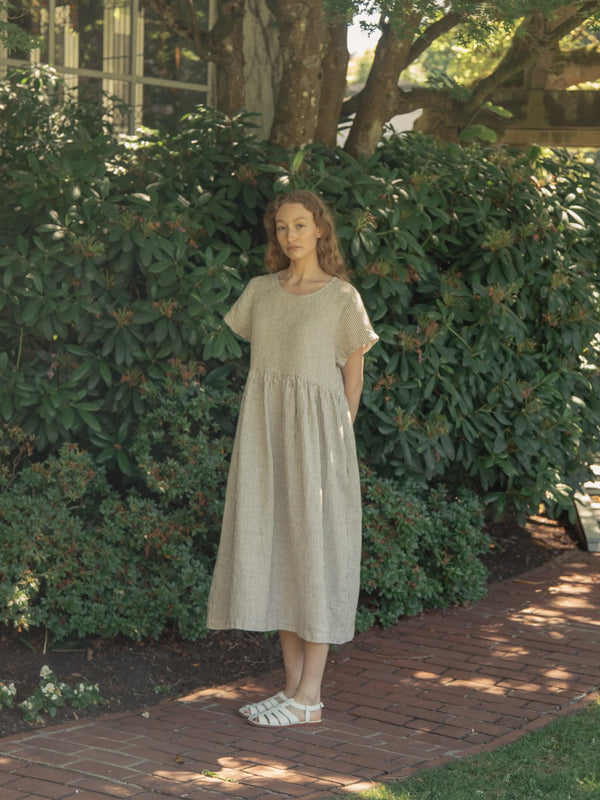 Gillian Stevens - Hazel Dress Chocolate Stripe