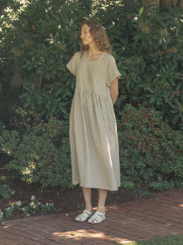 Gillian Stevens - Hazel Dress Chocolate Stripe