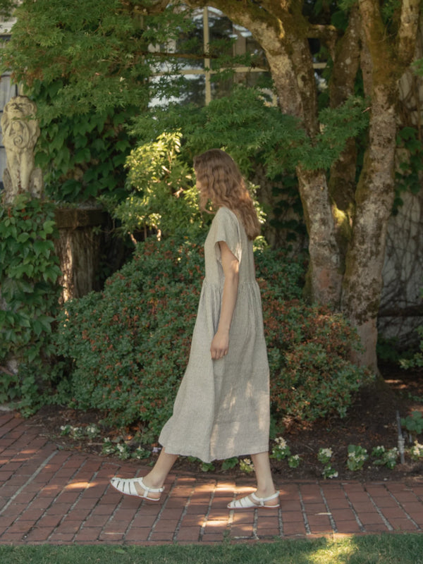 Gillian Stevens - Hazel Dress Chocolate Stripe