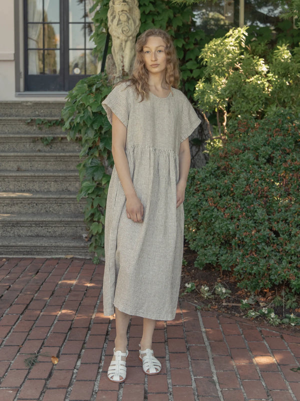 Gillian Stevens - Hazel Dress Chocolate Stripe