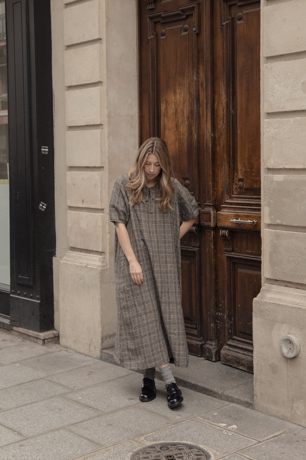 Gillian Stevens - Blair Dress Grey Plaid