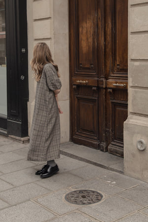 Gillian Stevens - Blair Dress Grey Plaid