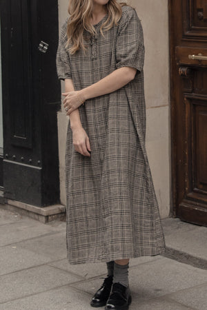 Gillian Stevens - Blair Dress Grey Plaid