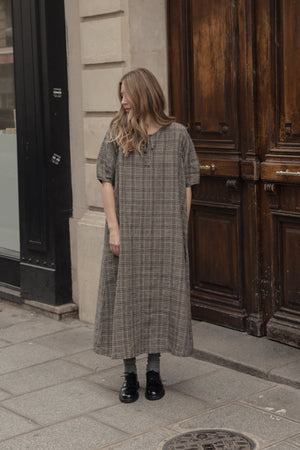 Gillian Stevens - Blair Dress Grey Plaid