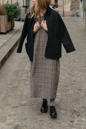 Gillian Stevens - Blair Dress Grey Plaid