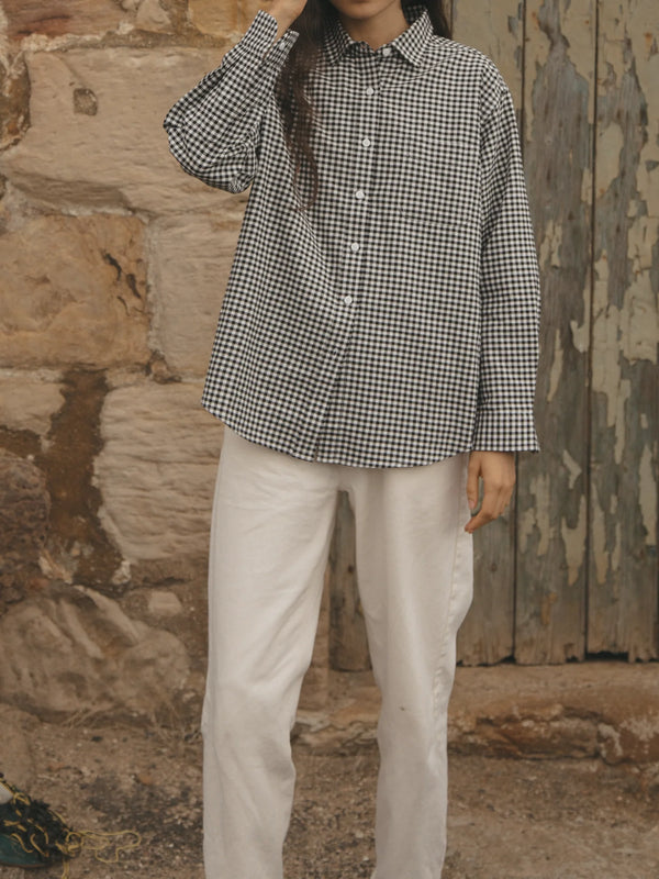 Gillian Stevens - Britta Shirt Gingham Noir