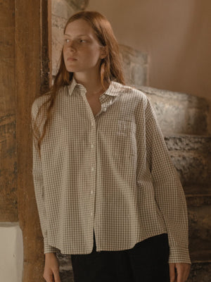 Gillian Stevens - Britta Shirt Beige Check