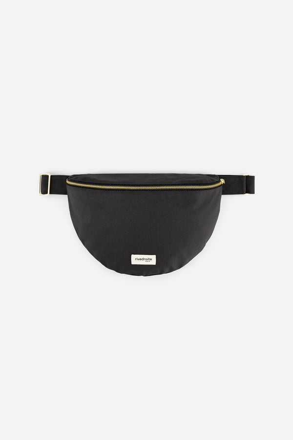 Rivedroite -  Custine XL waist bag Black Waxed