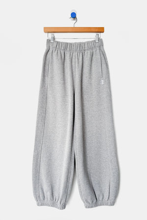 Le Bon Shoppe - French Terry Balloon Pants Melange Grey