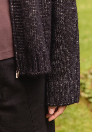 First Rite - Zip Up Coat Black