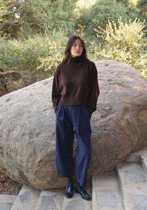 First Rite - Ana Crop Trouser Navy Twill