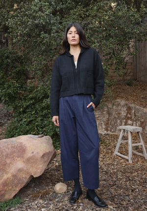 First Rite - Ana Crop Trouser Navy Twill
