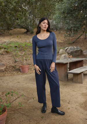 First Rite - Pointelle Scoop Long Sleeve Tee