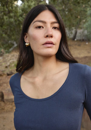 First Rite - Pointelle Scoop Long Sleeve Tee