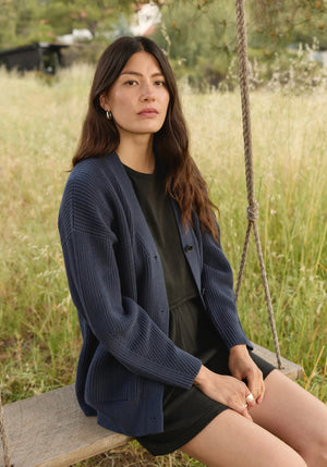 First Rite - Maia Cardigan Marine