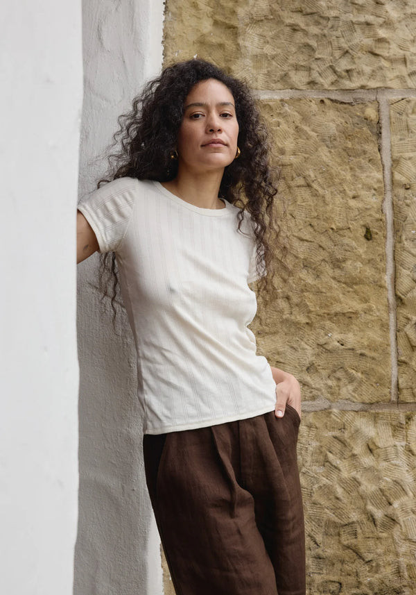 First Rite - Pointelle Tee Natural
