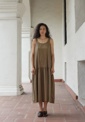 First Rite - Drop Waist Dress Cocoa