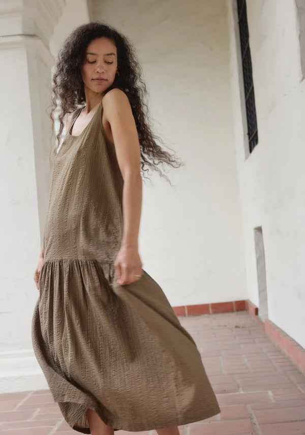 First Rite - Drop Waist Dress Cocoa