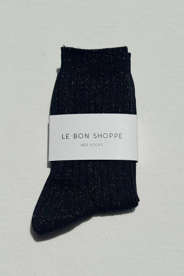 Le Bon Shoppe - Her Socks (Glitter) - Copper Black
