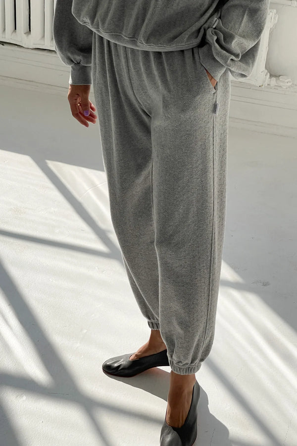 Le Bon Shoppe - Pointelle Serene Joggers Melange Grey