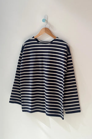 Le Bon Shoppe - Marseille Boat Neck Top Navy with White