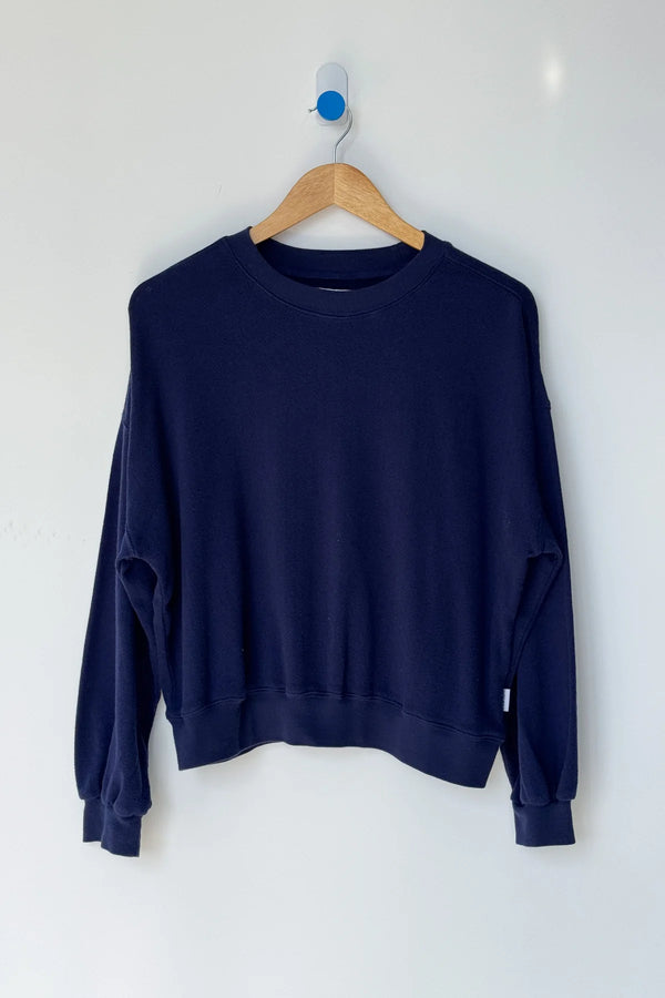 Le Bon Shoppe - Pointelle Core Sweatshirt Navy