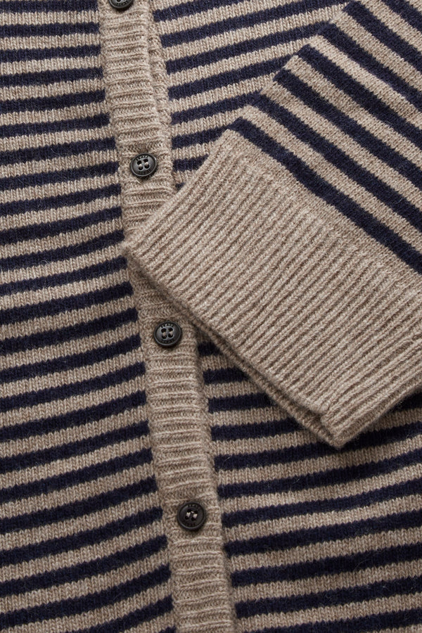 SKALL Studio - Senna Cardigan Brown/Navy Stripe