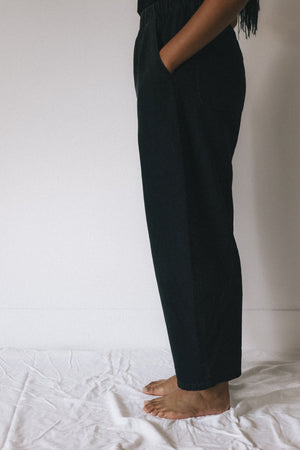 Micaela Greg - Barrel Pant in Faded Black