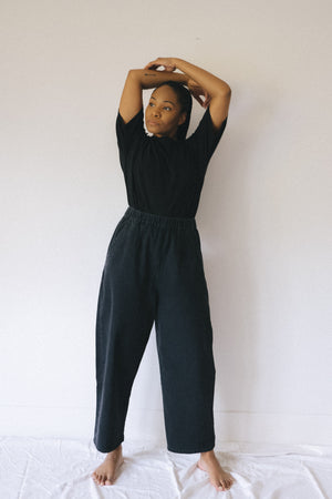 Micaela Greg - Barrel Pant in Faded Black