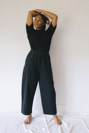 Micaela Greg - Barrel Pant in Faded Black