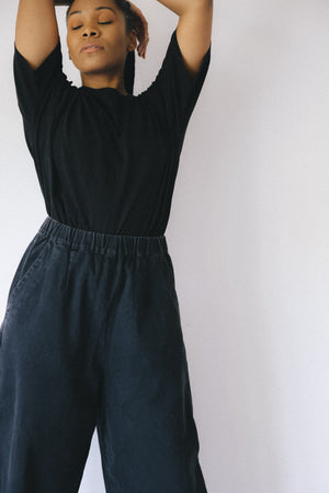 Micaela Greg - Barrel Pant in Faded Black