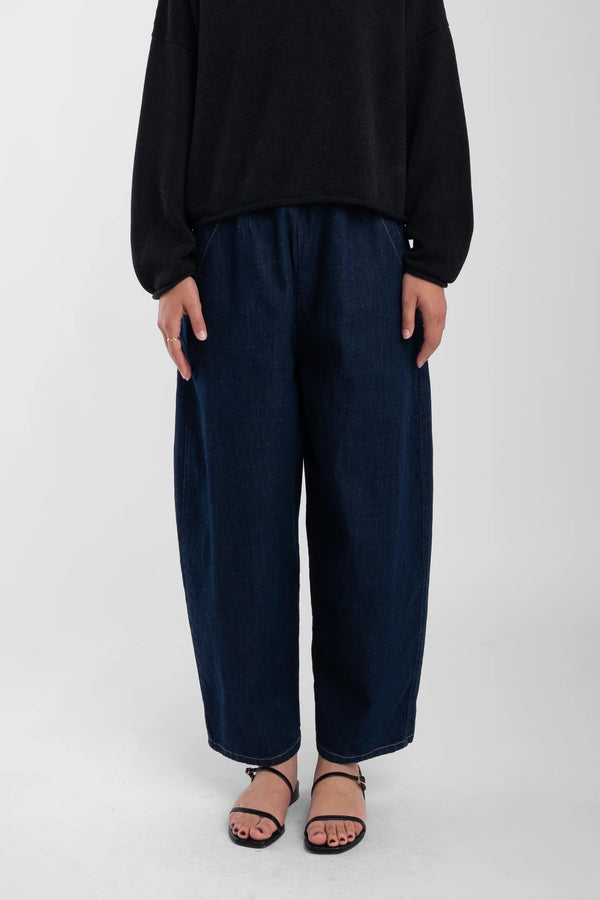 Micaela Greg - Barrel Pant Dark Indigo