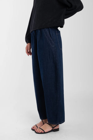 Micaela Greg - Barrel Pant Dark Indigo