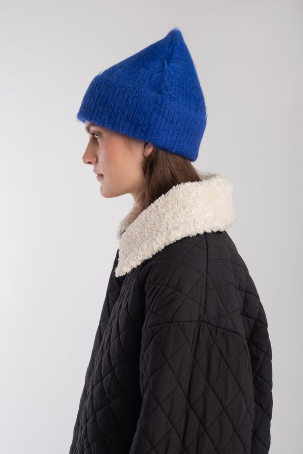 Micaela Greg - Electric Blue Brushed Ribbed Hat
