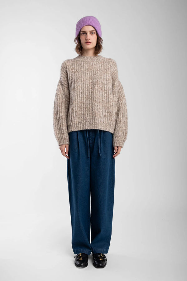 Micaela Greg - Violet Brushed Ribbed Hat