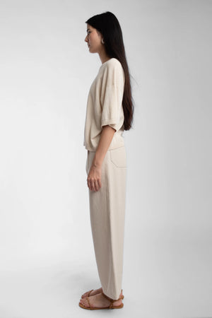 Micaela Greg - Cream Extrafine Knit Tee