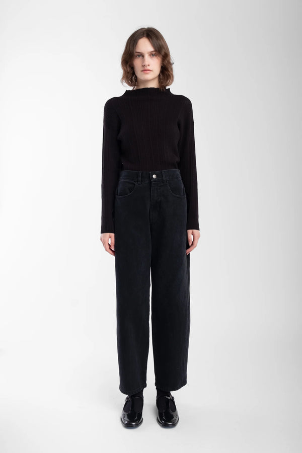 Micaela Greg - Black Isla Rib Top