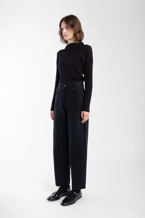 Micaela Greg - Black Isla Rib Top