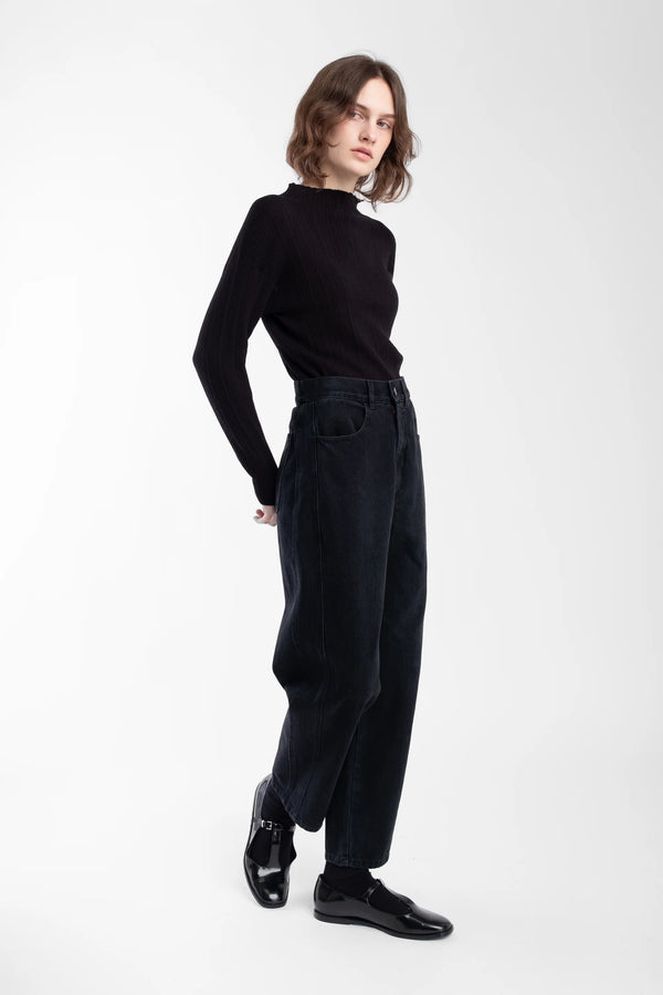 Micaela Greg - Black Isla Rib Top