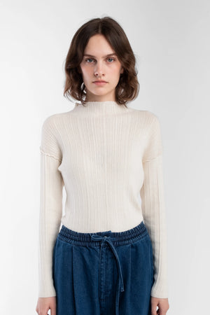 Micaela Greg - Cream Isla Rib Top