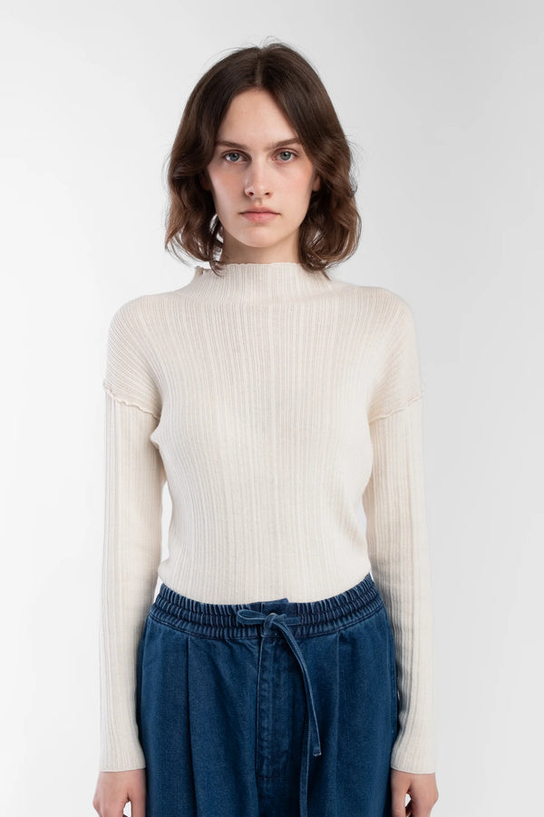 Micaela Greg - Cream Isla Rib Top