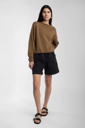 Micaela Greg - Umber Rolled Sweater