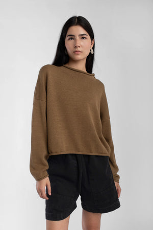 Micaela Greg - Umber Rolled Sweater